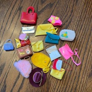 Vintage Barbie purses and hats